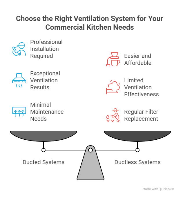 ductless vs ducted system infographic